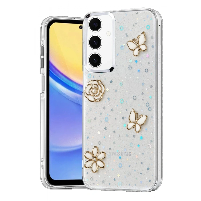 Samsung Galaxy A15 4G Fiyonk Desenli Kapak - Desen 2