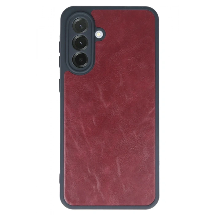 Samsung Galaxy A15 4G Kılıf Aras Deri Kapak - Bordo