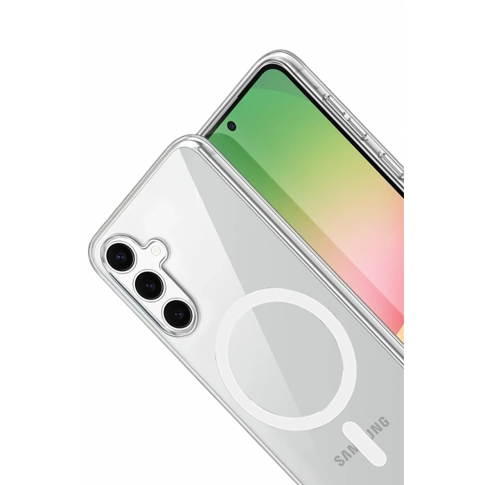 Samsung Galaxy A16 5G Combo Sert Şeffaf Magsafe Kapak - Şeffaf