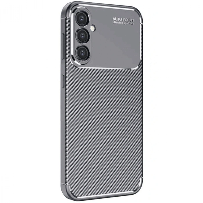 Samsung Galaxy A16 5G Kılıf Auto Focus Karbon Kapak - Gri