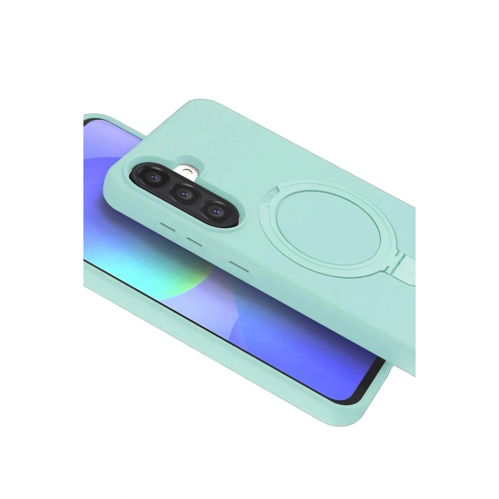 Samsung Galaxy A17 5G Regal Magsafe Standlı Kapak - Su Yeşili