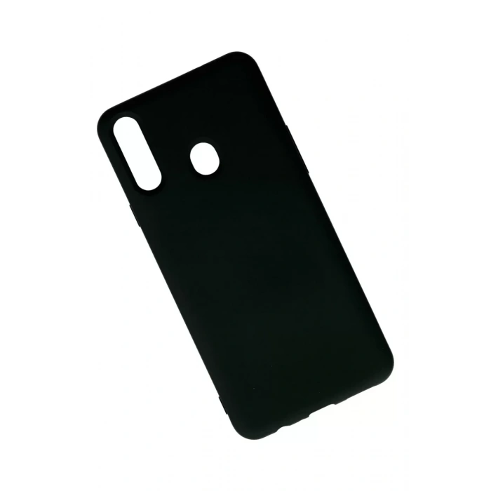 Samsung Galaxy A20S Kılıf Nano içi Kadife Silikon - Siyah