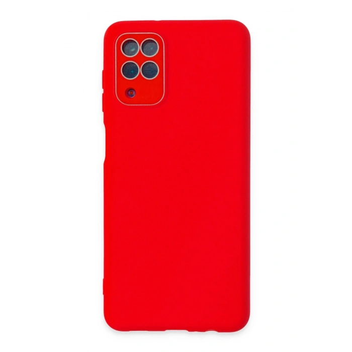 Samsung Galaxy A22 Kılıf Lansman Glass Kapak - Kırmızı