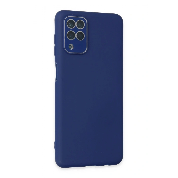 Samsung Galaxy A22 Kılıf Lansman Glass Kapak - Sky Blue