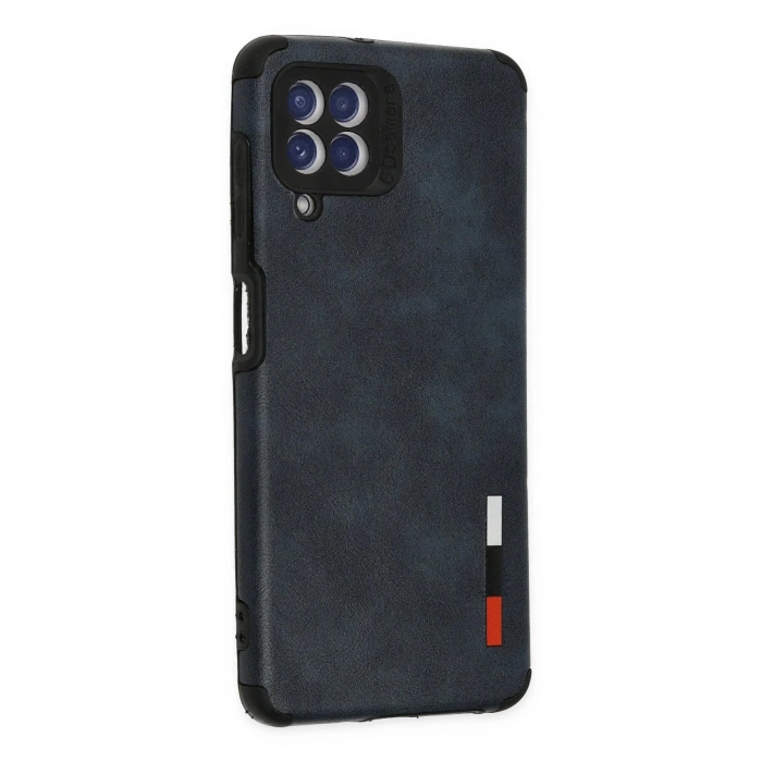 Samsung Galaxy A22 Kılıf Loop Deri Silikon - Lacivert