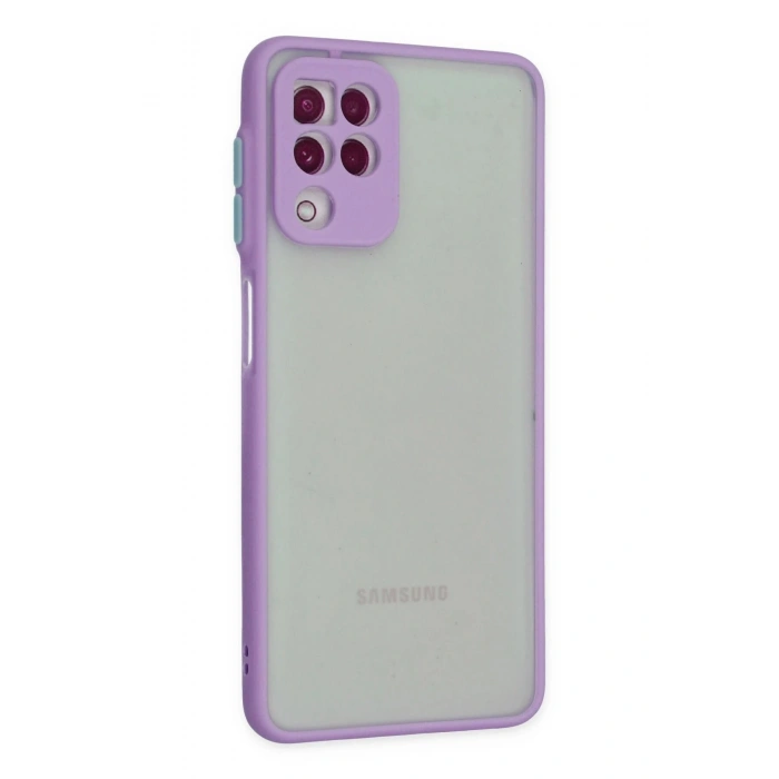 Samsung Galaxy A22 Kılıf Montreal Silikon Kapak - Mor