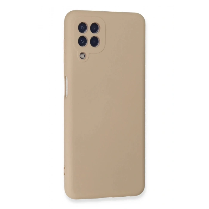 Samsung Galaxy A22 Kılıf Nano içi Kadife Silikon - Pudra