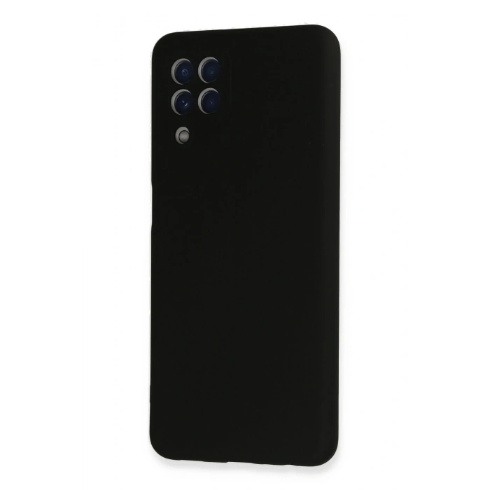 Samsung Galaxy A22 Kılıf Nano içi Kadife Silikon - Siyah