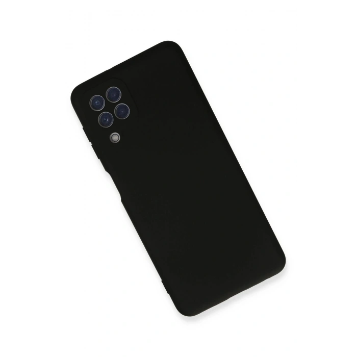 Samsung Galaxy A22 Kılıf Nano içi Kadife Silikon - Siyah