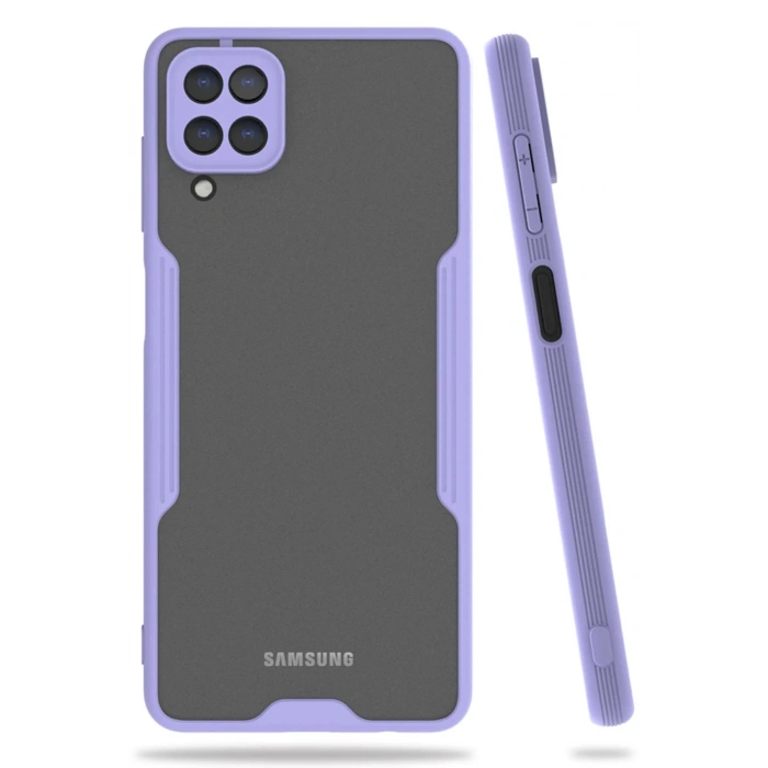 Samsung Galaxy A22 Kılıf Platin Silikon - Lila