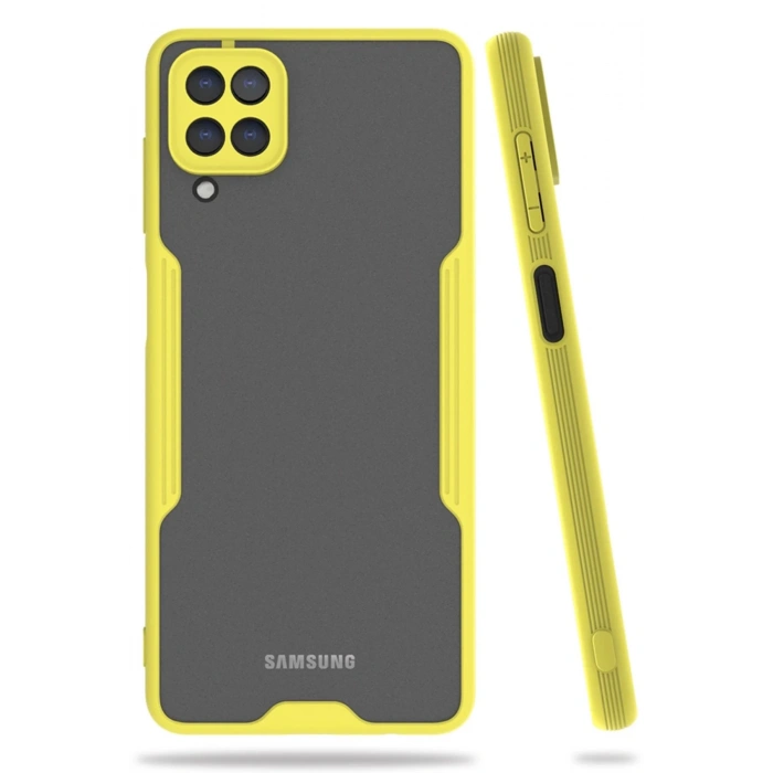 Samsung Galaxy A22 Kılıf Platin Silikon - Sarı