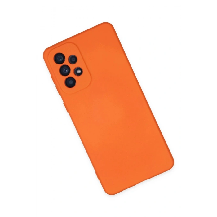 Samsung Galaxy A23 4G Kılıf Nano içi Kadife Silikon - Turuncu