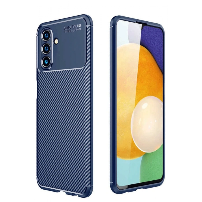 Samsung Galaxy A26 Kılıf Auto Focus Karbon Kapak - Lacivert