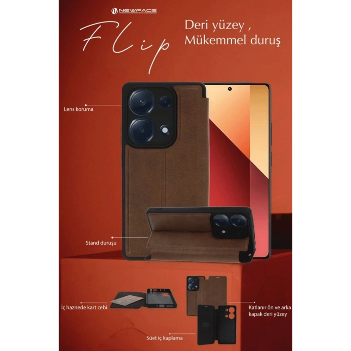 Samsung Galaxy A26 Kılıf Flip Cover - Kırmızı