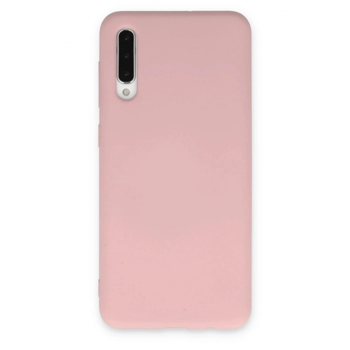 Samsung Galaxy A30S Kılıf Nano içi Kadife Silikon - Pudra