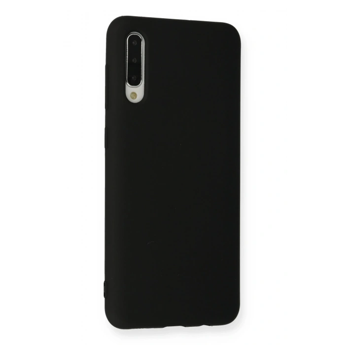 Samsung Galaxy A30S Kılıf Nano içi Kadife Silikon - Siyah