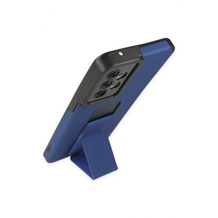 Samsung Galaxy A33 5G Kılıf Mega Standlı Silikon - Mavi