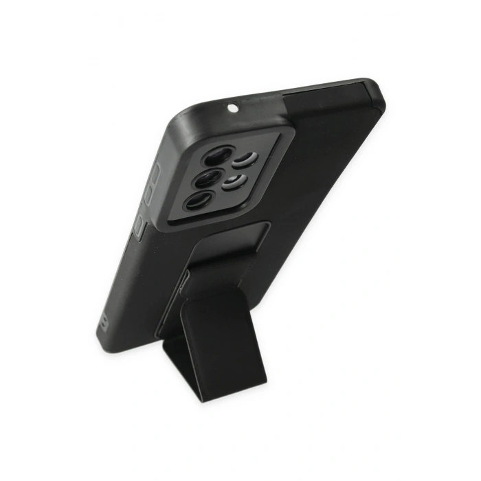 Samsung Galaxy A33 5G Kılıf Mega Standlı Silikon - Siyah