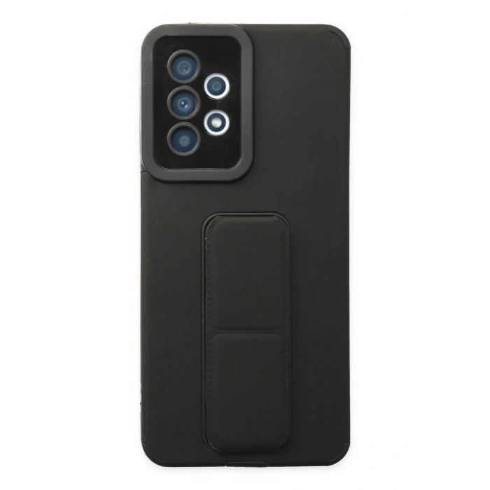 Samsung Galaxy A33 5G Kılıf Mega Standlı Silikon - Siyah