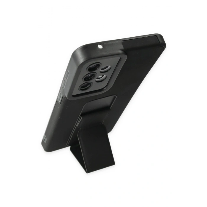 Samsung Galaxy A33 5G Kılıf Mega Standlı Silikon - Siyah