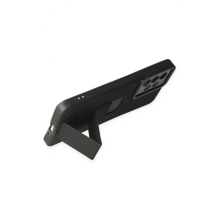 Samsung Galaxy A33 5G Kılıf Mega Standlı Silikon - Siyah