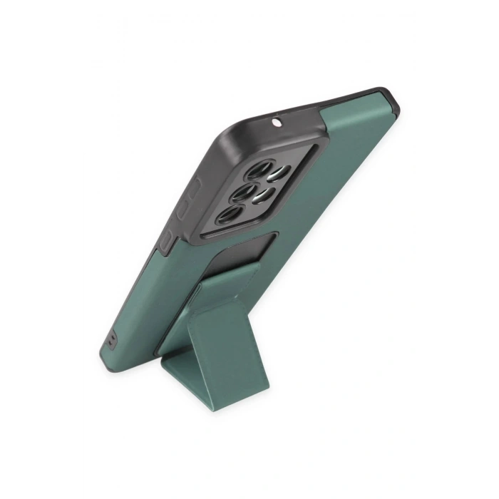 Samsung Galaxy A33 5G Kılıf Mega Standlı Silikon - Yeşil