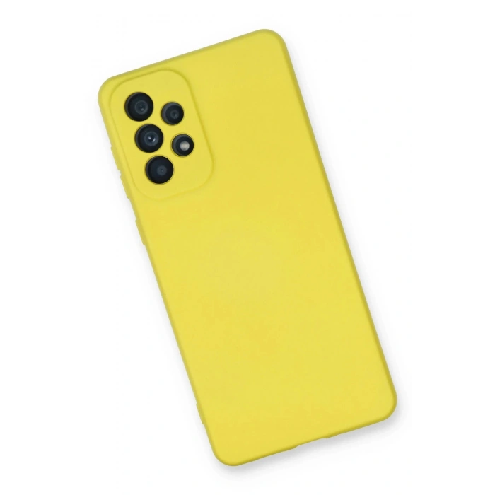 Samsung Galaxy A33 5G Kılıf Nano içi Kadife Silikon - Sarı