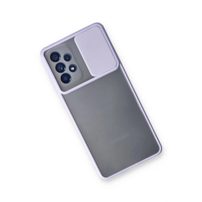 Samsung Galaxy A33 5G Kılıf Palm Buzlu Kamera Sürgülü Silikon - Lila