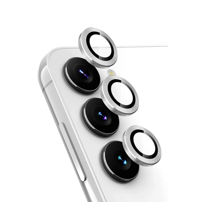 Samsung Galaxy A34 5G Valdez Metal Kamera Lens - Gümüş