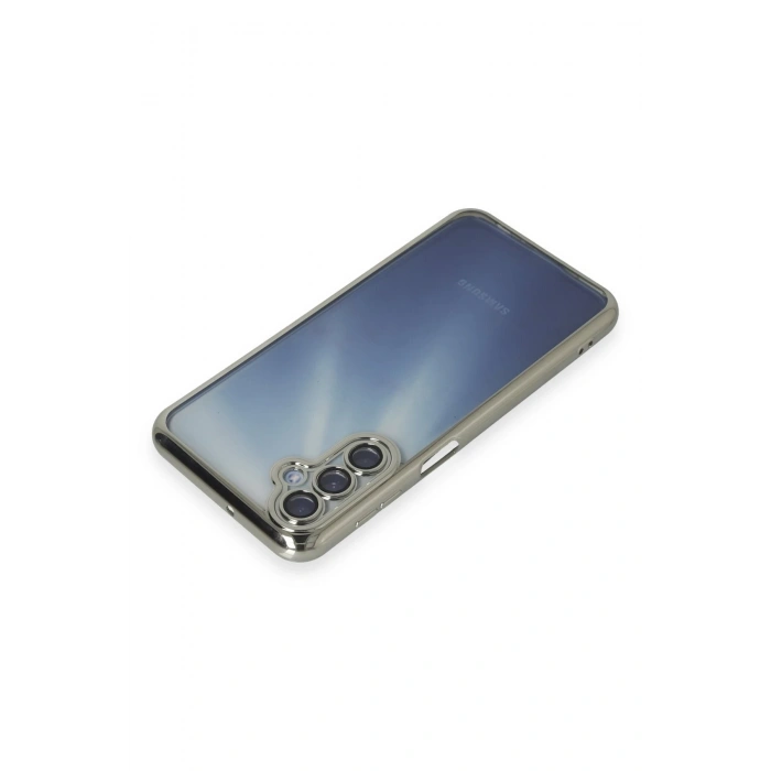 Samsung Galaxy A35 5G Kılıf Razer Lensli Silikon - Gümüş