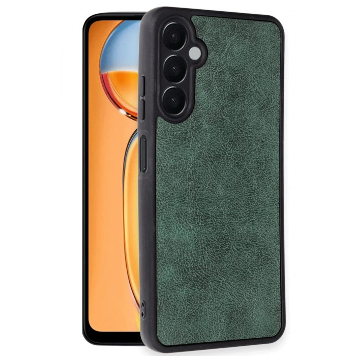 Samsung Galaxy A36 Kılıf Aras Deri Kapak - Koyu Yeşil