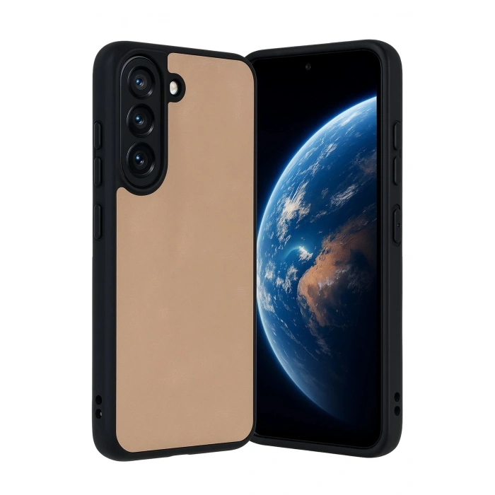 Samsung Galaxy A36 Kılıf Aras Deri Kapak - Pudra