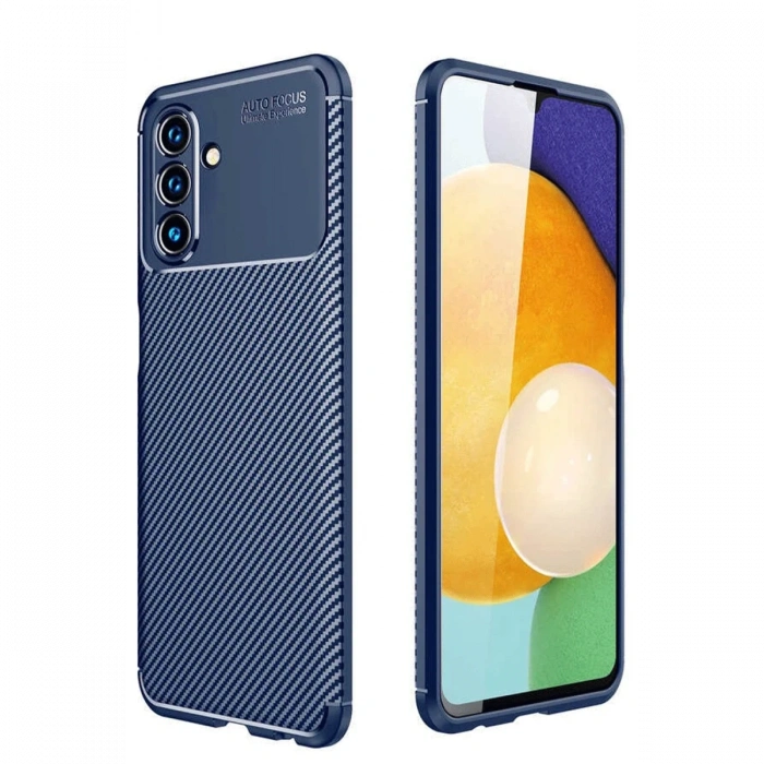 Samsung Galaxy A36 Kılıf Auto Focus Karbon Kapak - Lacivert