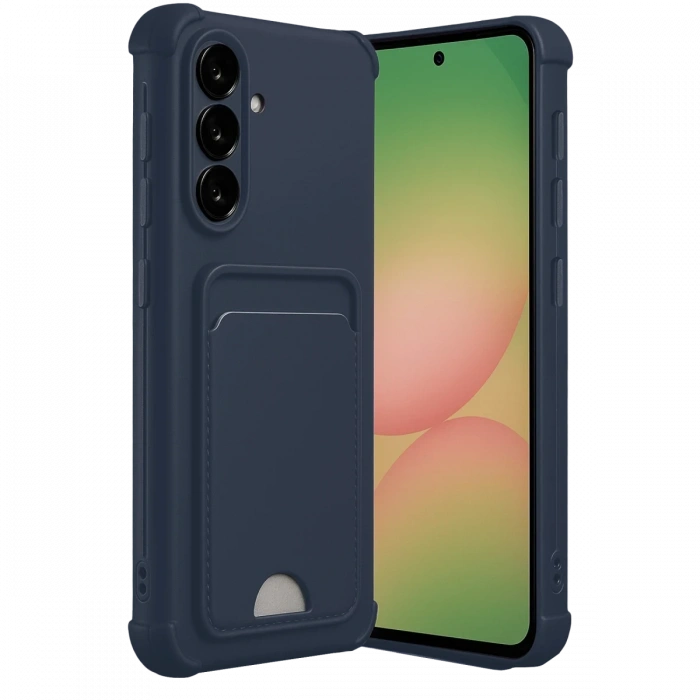 Samsung Galaxy A36 Kılıf Kelvin Kartvizitli Silikon - Lacivert