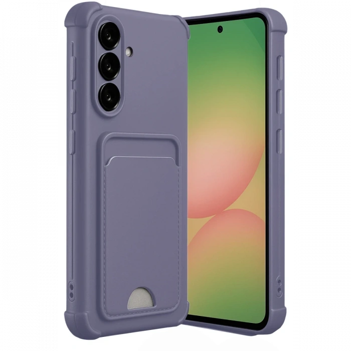 Samsung Galaxy A36 Kılıf Kelvin Kartvizitli Silikon - Lila