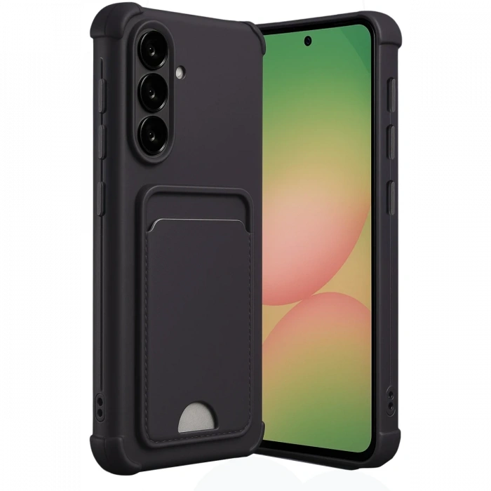 Samsung Galaxy A36 Kılıf Kelvin Kartvizitli Silikon - Siyah
