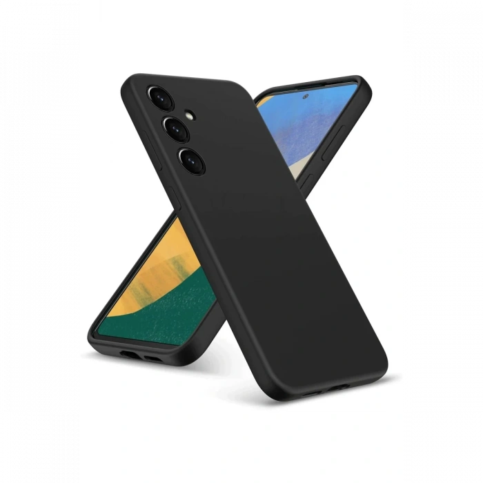 Samsung Galaxy A36 Kılıf Nano içi Kadife Silikon - Siyah