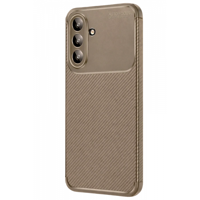 Samsung Galaxy A37 5G Auto Focus Karbon Kapak - Kahverengi