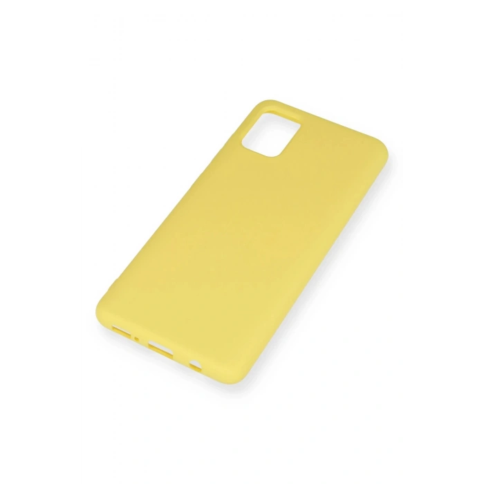 Samsung Galaxy A51 Kılıf Nano içi Kadife Silikon - Sarı