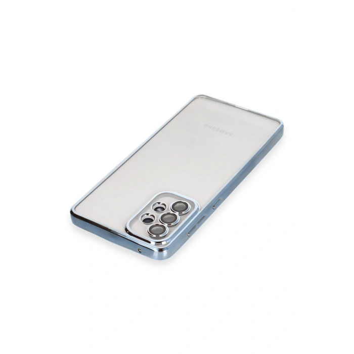 Samsung Galaxy A53 5G Kılıf Lensli Silikon - Açık Mavi