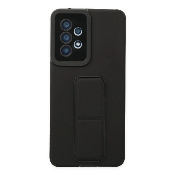 Samsung Galaxy A53 5G Kılıf Mega Standlı Silikon - Siyah