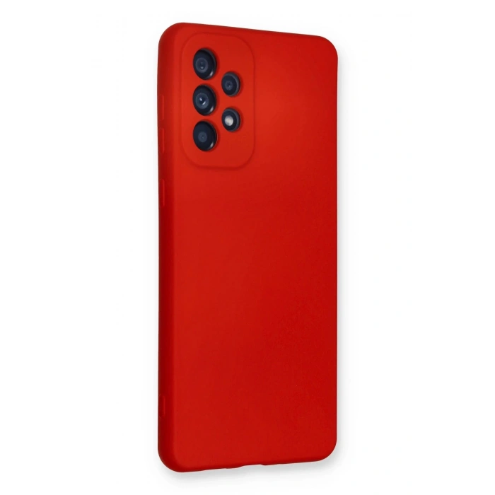 Samsung Galaxy A53 5G Kılıf Nano içi Kadife Silikon - Kırmızı