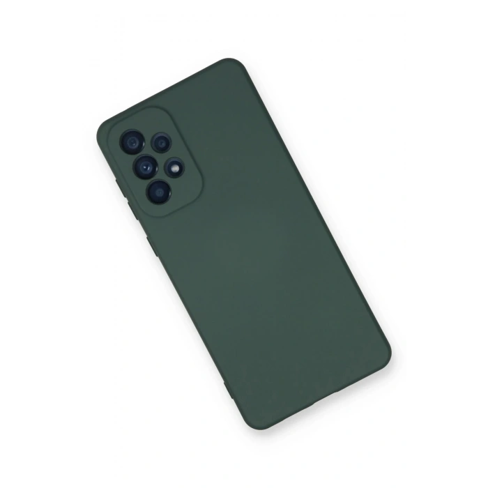 Samsung Galaxy A53 5G Kılıf Nano içi Kadife Silikon - Koyu Yeşil