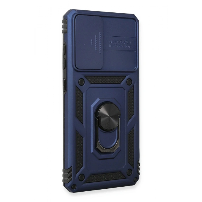 Samsung Galaxy A53 5G Kılıf Pars Lens Yüzüklü Silikon - Lacivert