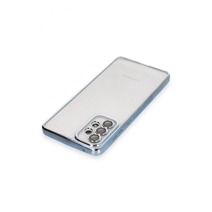 Samsung Galaxy A53 5G Kılıf Razer Lensli Silikon - Açık Mavi