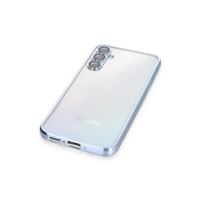 Samsung Galaxy A54 5G Kılıf Lensli Silikon - Açık Mavi