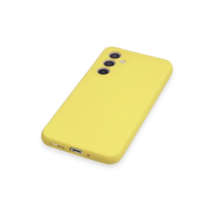 Samsung Galaxy A54 5G Kılıf Nano içi Kadife Silikon - Sarı