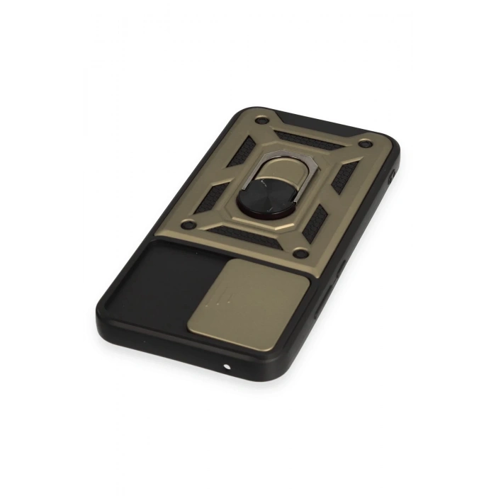 Samsung Galaxy A54 5G Kılıf Pars Lens Yüzüklü Silikon - Gold