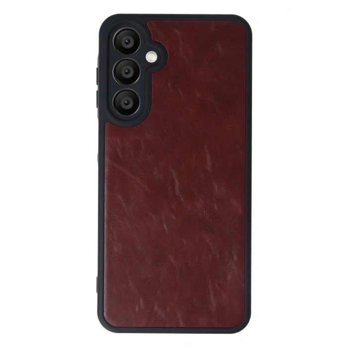 Samsung Galaxy A55 5G Kılıf Aras Deri Kapak - Bordo