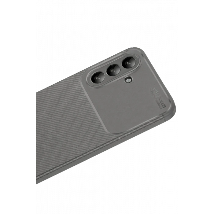 Samsung Galaxy A56 Kılıf Auto Focus Karbon Kapak - Gri